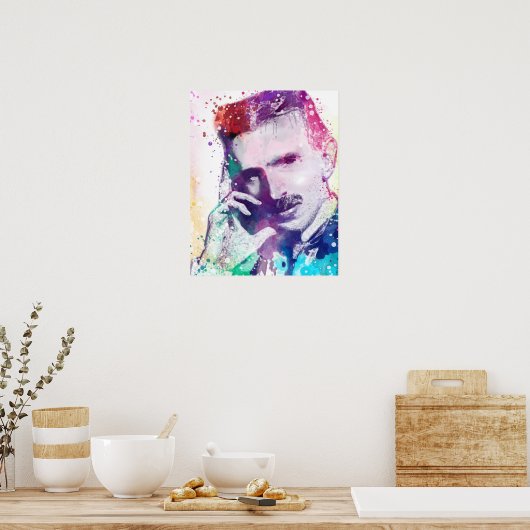 Nikola Tesla - Creative Genius Poster (Keuken)