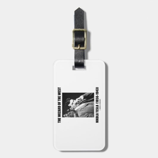 Nikola Tesla De Tovenaar van het Westen Bagagelabel (Voorkant verticaal)