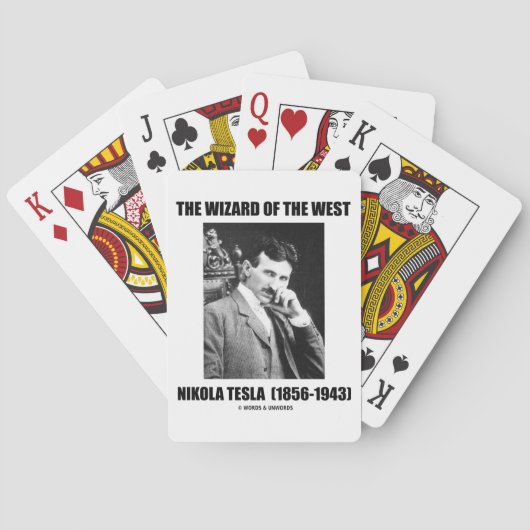 Nikola Tesla De Tovenaar van het Westen Speelkaarten (Achterkant)