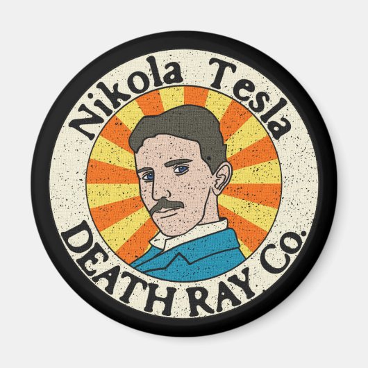 Nikola Tesla Death Ray Co. Magneten (Voorkant)