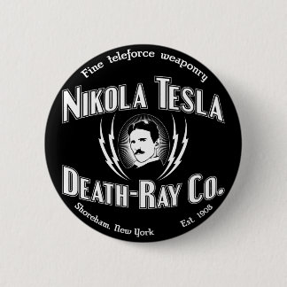 Nikola Tesla Death-Ray Co. Ronde Button 5,7 Cm