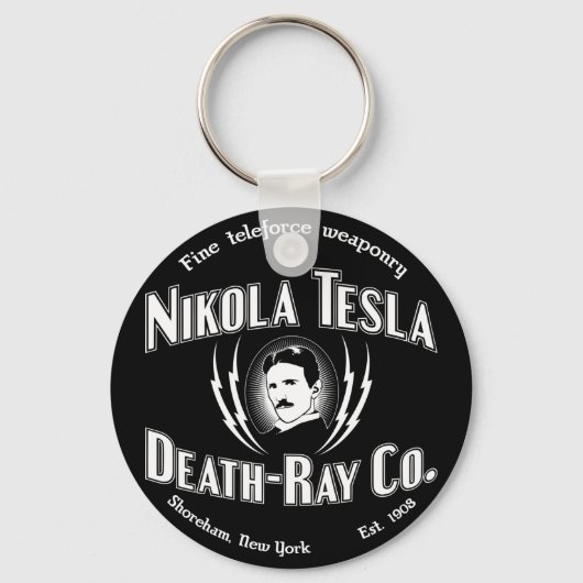 Nikola Tesla Death-Ray Co. Sleutelhanger (Voorkant)