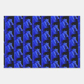 Nikola Tesla Digital Art Blue Tint Inpakpapier Vel (Voorkant 2)