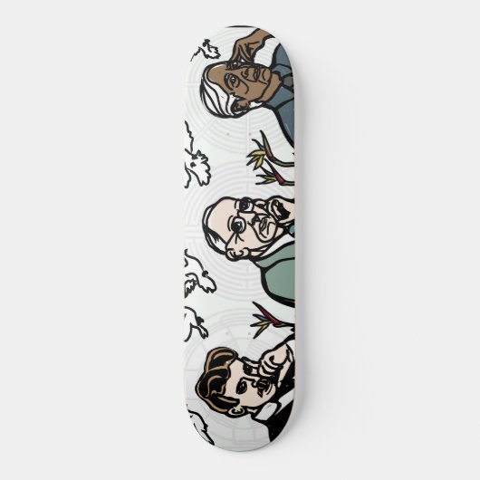 Nikola Tesla, Edgar Cayce en Jiddu Krishnamurti Persoonlijk Skateboard (Voorkant)