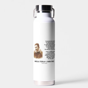 Nikola Tesla Edison Needle Haystack Theory Quote Waterfles