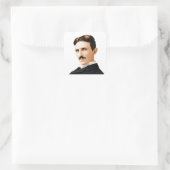 Nikola Tesla Electrical Genius Vierkante Sticker (Tas)