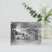 Nikola Tesla Electricity Briefkaart (Staand voorkant)