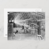 Nikola Tesla Electricity Briefkaart (Voorkant / Achterkant)