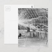 Nikola Tesla Electricity Briefkaart (Voorkant / Achterkant)