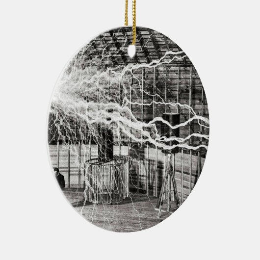 Nikola Tesla Electricity Keramisch Ornament (Rechts)