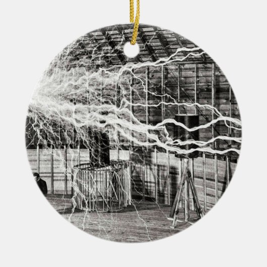 Nikola Tesla Electricity Keramisch Ornament (Voorkant)