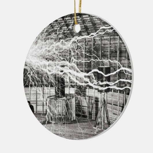 Nikola Tesla Electricity Keramisch Ornament (Links)
