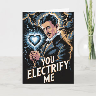 Nikola Tesla Elektriciteit Valentijnskaart Kaart
