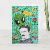 Nikola Tesla en de Aliens  Kaart (Voorkant)