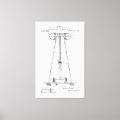 Nikola Tesla Energy Transmission Pantent US119732 Canvas Afdruk (Voorkant)