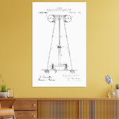 Nikola Tesla Energy Transmission Pantent US119732 Canvas Afdruk (Insitu (Woonkamer))