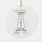 Nikola Tesla Energy Transmission Pantent US119732 Keramisch Ornament (Voorkant)