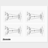 Nikola Tesla Energy Transmission Pantent US119732 Rechthoekige Sticker (Vel)