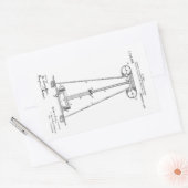 Nikola Tesla Energy Transmission Pantent US119732 Rechthoekige Sticker (Envelop)