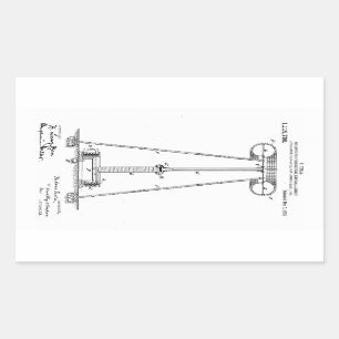 Nikola Tesla Energy Transmission Pantent US119732 Rechthoekige Sticker