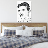 Nikola Tesla Face Canvas Afdruk (Insitu (Slaapkamer))
