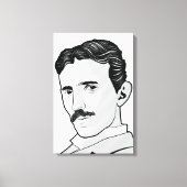 Nikola Tesla Face Canvas Afdruk (Voorkant)