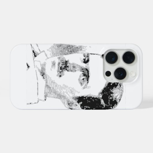 Nikola Tesla Face iPhone Hoesje (Achterkant horizontaal)