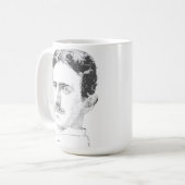 Nikola Tesla Face Koffiemok (Voorkant links)