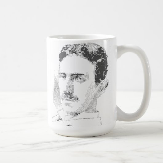 Nikola Tesla Face Koffiemok (Rechts)