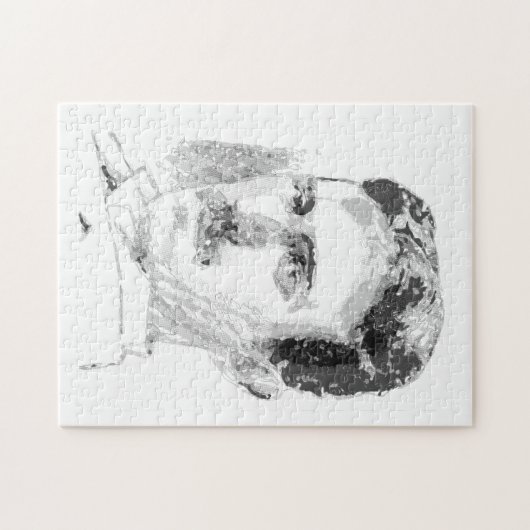 Nikola Tesla Face Legpuzzel (Horizontaal)