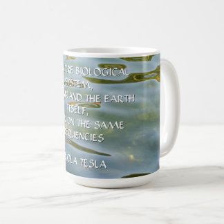 Nikola Tesla Frequentie Citaat – Water Rimpel Koffiemok