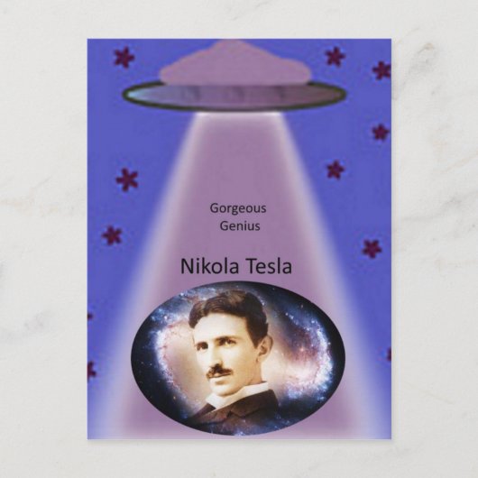 Nikola Tesla Genius Briefkaart (Voorkant)