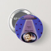 Nikola Tesla - Genius Ronde Button 5,7 Cm (Voorkant /achterkant)