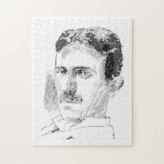 Nikola Tesla Gezicht Legpuzzel (Verticaal)