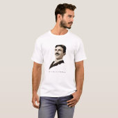 Nikola Tesla glimlach T-shirt (Voorkant volledig)