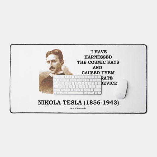 Nikola Tesla Harnzed Cosmic Rays Motive Device Bureaumat (Keyboard & Muis)