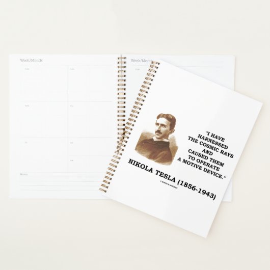 Nikola Tesla Harnzed Cosmic Rays Motive Device Planner (Display)