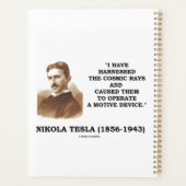 Nikola Tesla Harnzed Cosmic Rays Motive Device Planner (Achterkant)