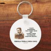 Nikola Tesla Harnzed Cosmic Rays Motive Device Sleutelhanger (Voorkant)