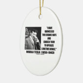 Nikola Tesla heeft het kosmische radioapparaat gem Keramisch Ornament (Links)