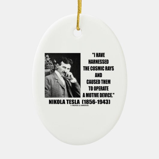 Nikola Tesla heeft het kosmische radioapparaat gem Keramisch Ornament (Voorkant)