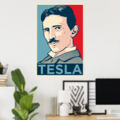 Nikola Tesla Hope Portrait Poster (Thuiskantoor)