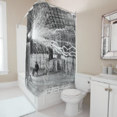 Nikola Tesla in Zijn Lab Shower Curtain Douchegordijn (In situ)