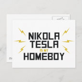 Nikola Tesla is mijn Homeboy Briefkaart (Voorkant / Achterkant)