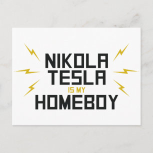 Nikola Tesla is mijn Homeboy Briefkaart