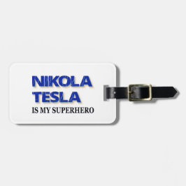 Nikola Tesla is mijn superheld Bagagelabel