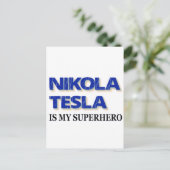 Nikola Tesla is mijn superheld Briefkaart (Staand voorkant)