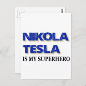 Nikola Tesla is mijn superheld Briefkaart (Voorkant / Achterkant)