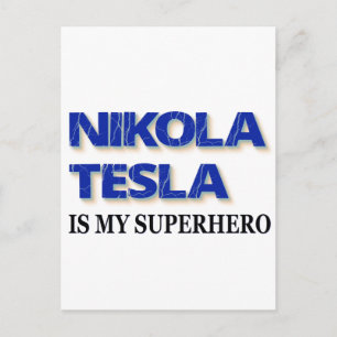 Nikola Tesla is mijn superheld Briefkaart