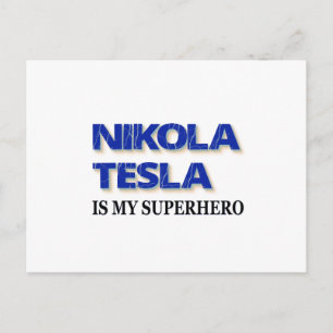 Nikola Tesla is mijn superheld Briefkaart